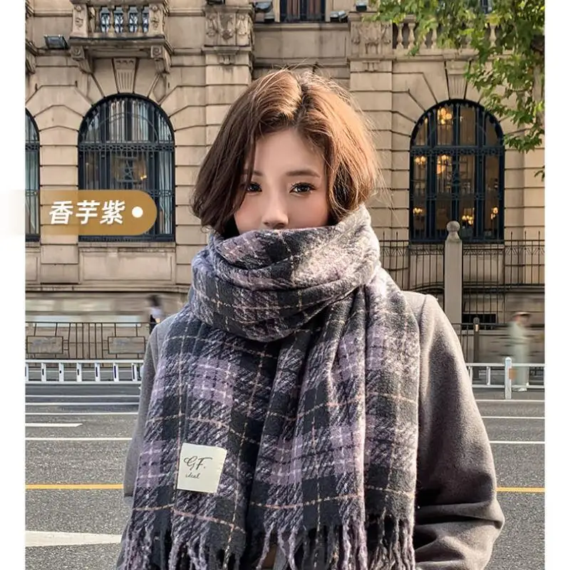 الشتاء طالب لطيف وشاح شبكة شرابة لينة و لزجة شال تنوعا فتاة الأوشحة الدفء رشاقته يندبروف الزي الخارجي
