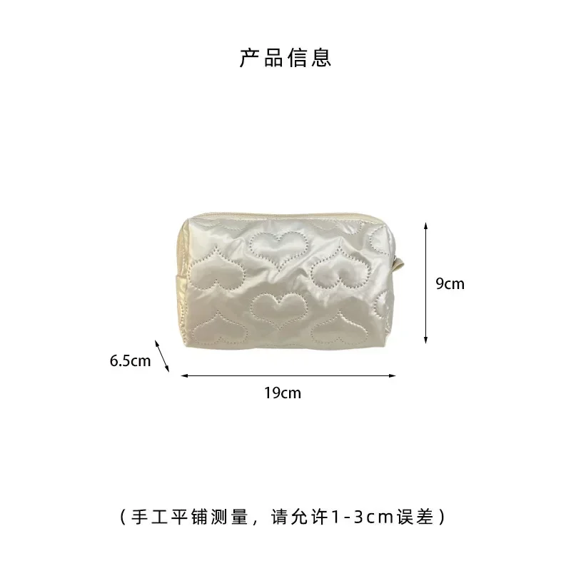 Silver Lingge Bow Pattern Makeup Bags for Women Fashion Cute Lady Girls Earphone Key Lipstick Cosmetic Storage Bag Zipper Pouch
