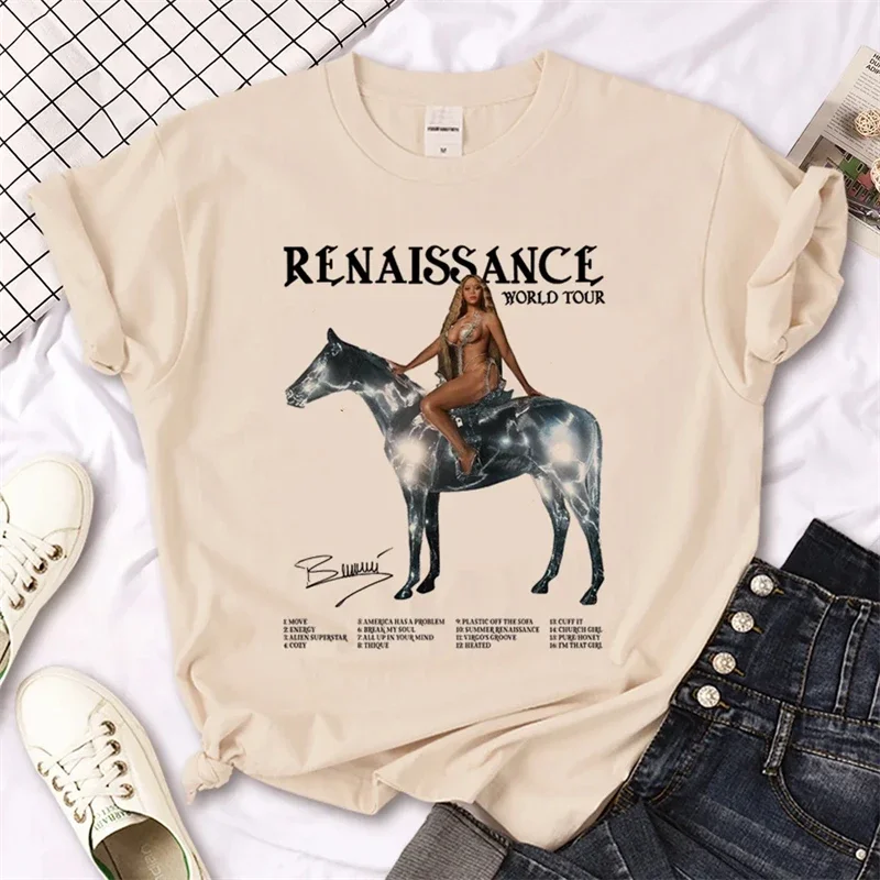 Beyonce Harajuku Women's Comic  Printed T Shirt Women Harajuku Graphic Tees Shirt Streetwear Femme Women's T-shirt Clothes Tops