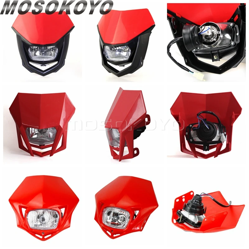 Headlight Motocross Enduro Fairing Dirt Bike Headlight Headlamp For Honda CRF 450 250 300 450F 250F Motorcycle Accessories Parts