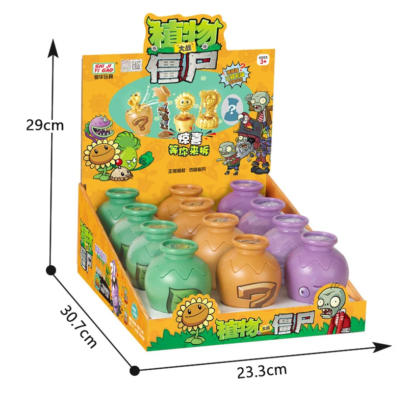 Plants VS Zombies 2 Anime Blind Box Surprise Pottery Peashooter SunFlower Pirate Captain Ra Zombie Game Dolls Model Kids Toys