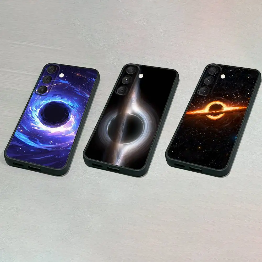 

InterstellarS Black H-Hole Phone Case For Samsung S25,S24,S23,S22,S21,S20,S10,Ultra,Plus,Lite,FE,Soft Silicone Black Cover