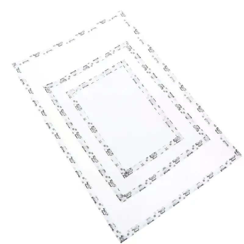 5Pcs Handmade Perler Beads Baking Cloth Edge-stitched Transparent Iron-on Mat Heat-resistant Paper DIY Accessories Perler Beads
