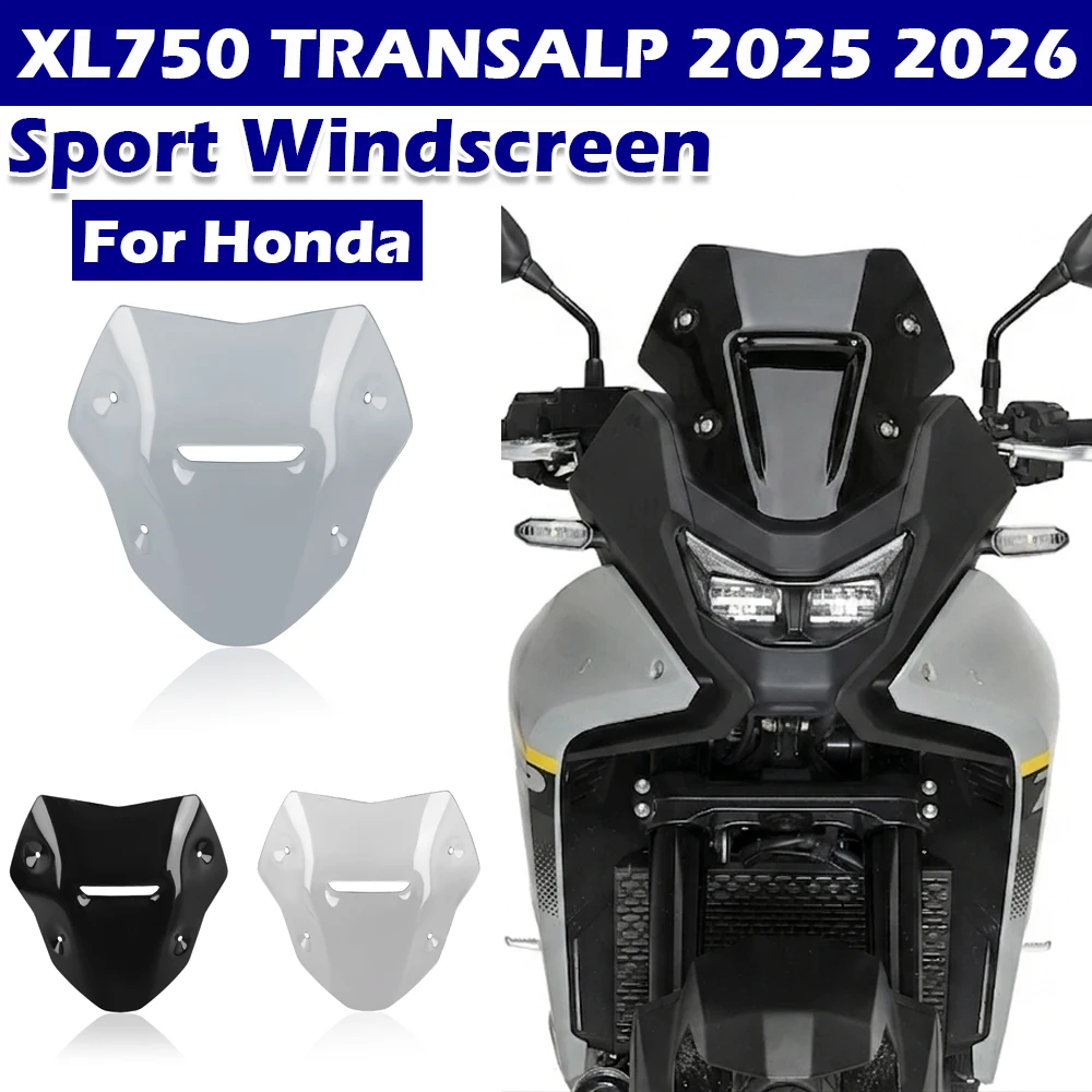 Parabrezza Sportivo per Honda XL750 Transalp 2025 2026, Schermo Anteriore per Moto, Deflettore Vento, Protezione
