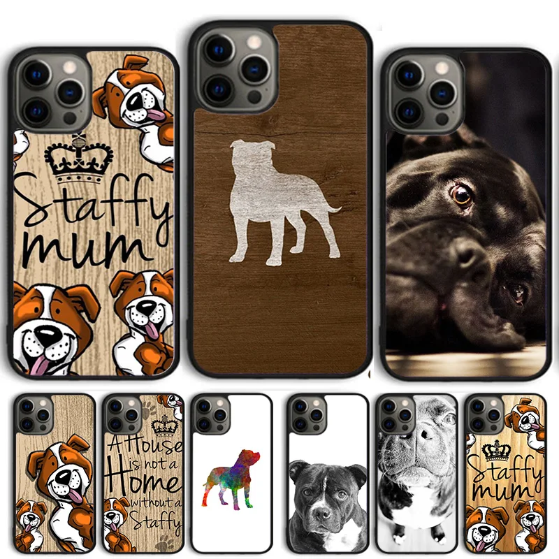 Funda de teléfono con diseño de perro para iPhone, carcasa de protección con diseño de toro terrier, para modelos 15, 16, 14, 13, 12 Pro Max, mini, 11 Pro Max, XS, XR Plus, SE