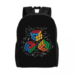 Custom Math Rubik Rubix Rubics Player Cube Math Lovers Backpack Teachers College School Bags Women Bookbag Fits 15 Inch Laptop