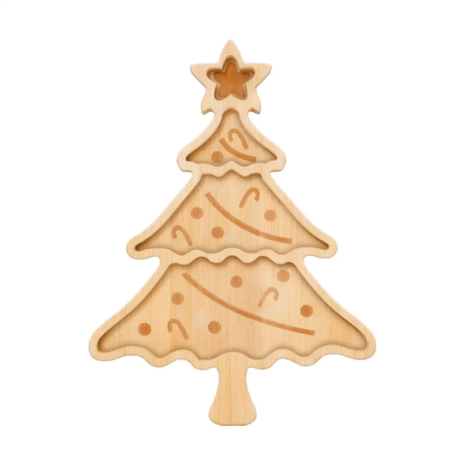 Plato en forma de árbol de Navidad, plato para servir postre, suministro de cocina