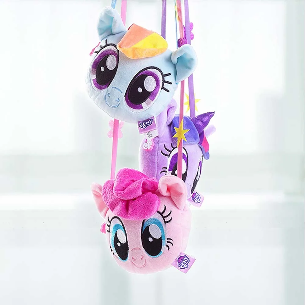 My Little Pony Anime Twilight Sparkle Pinkie Pie Rainbow Dash Cartoon Cute Plush Doll Shoulder Bags, Messenger Bag para niños