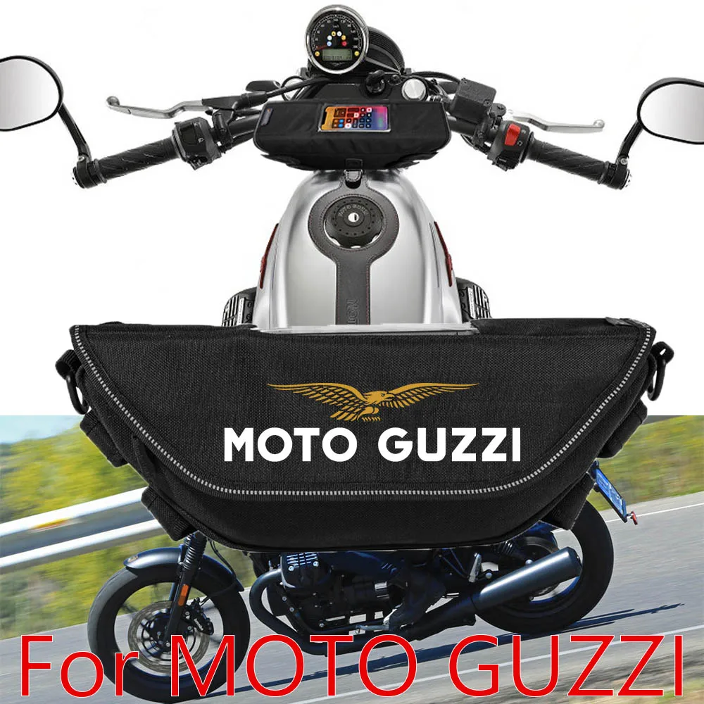 

For MotoGuzzi V7 V9 V85TT v85 Retro commemorationMotorcycle accessory Waterproof And Dustproof Handlebar Storage Bag navigation