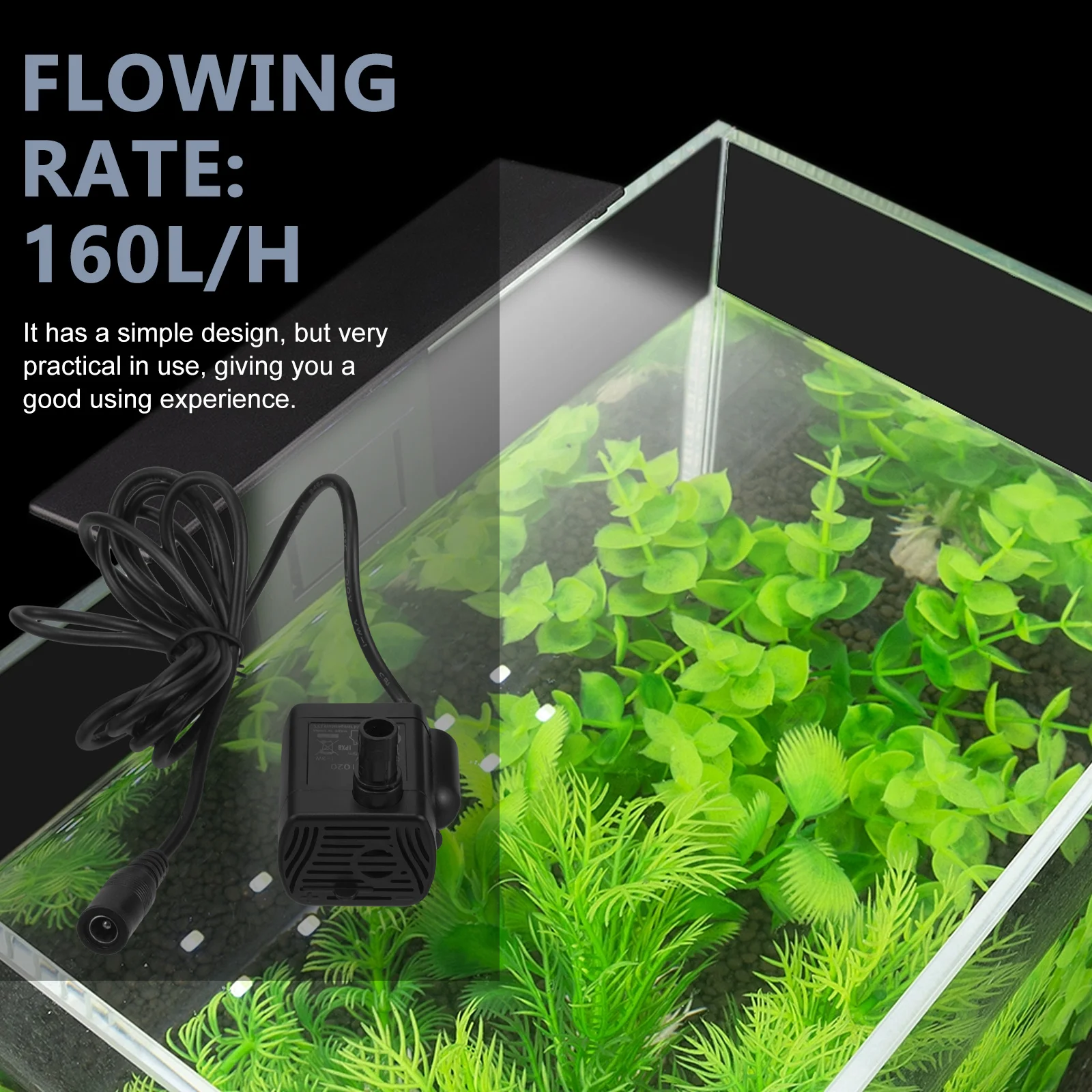 

Mini Submersible Pump For Fish Tank Small Fountain Water Garden Pond Aquarium Hydroponic System Quiet Operation