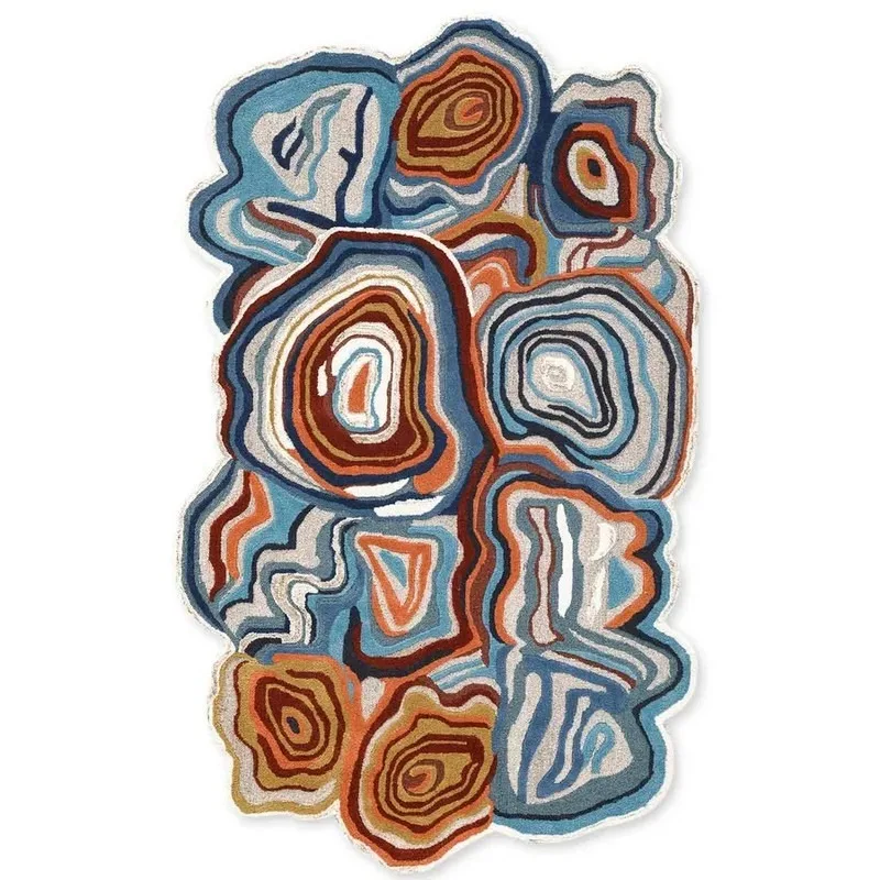 New Zealand wool handmade carpet, special-shaped custom-made color living room bedroom villa high-end coffee table blanket