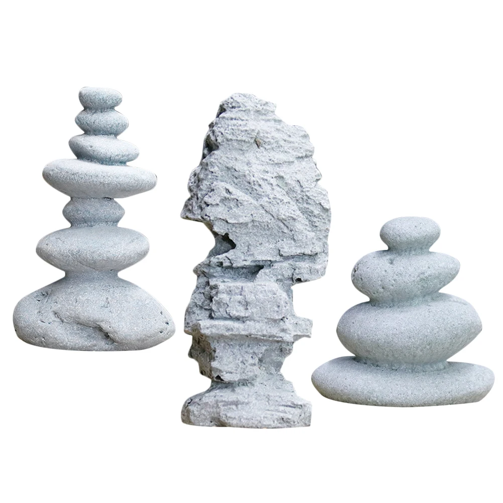 

3pcs Mini Bonsai Fake Fish Tank Decoration Micro Landscape Ornament Indoor Rockery Miniature Rockery Decor Garden Accessories