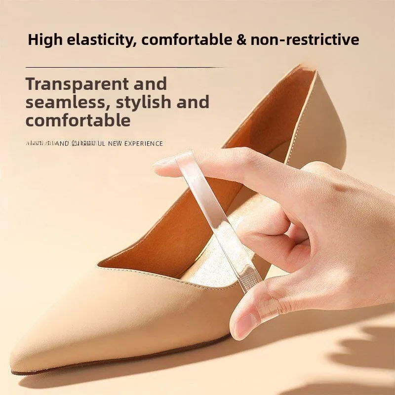 Transparent Invisible High Heel Shoe Straps Buckleless Single Shoes Tie Knots Anti Slip Fastening Shoe Laces Women's Footwear