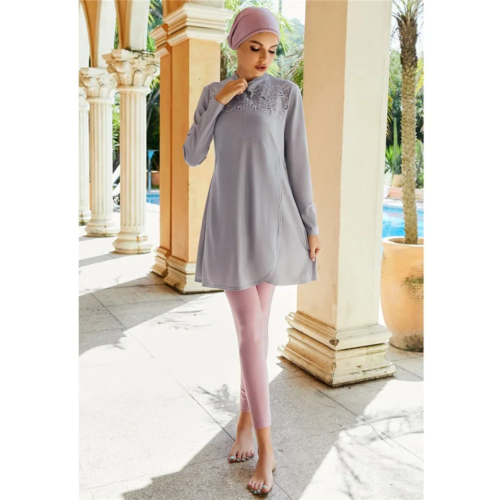 

3PCS Burkini Femmes Muslim Women Burkini Swimsuit Swimwear Swimming Surfing Sports Wear Burkini Femme Musulmane Maillot De Bain