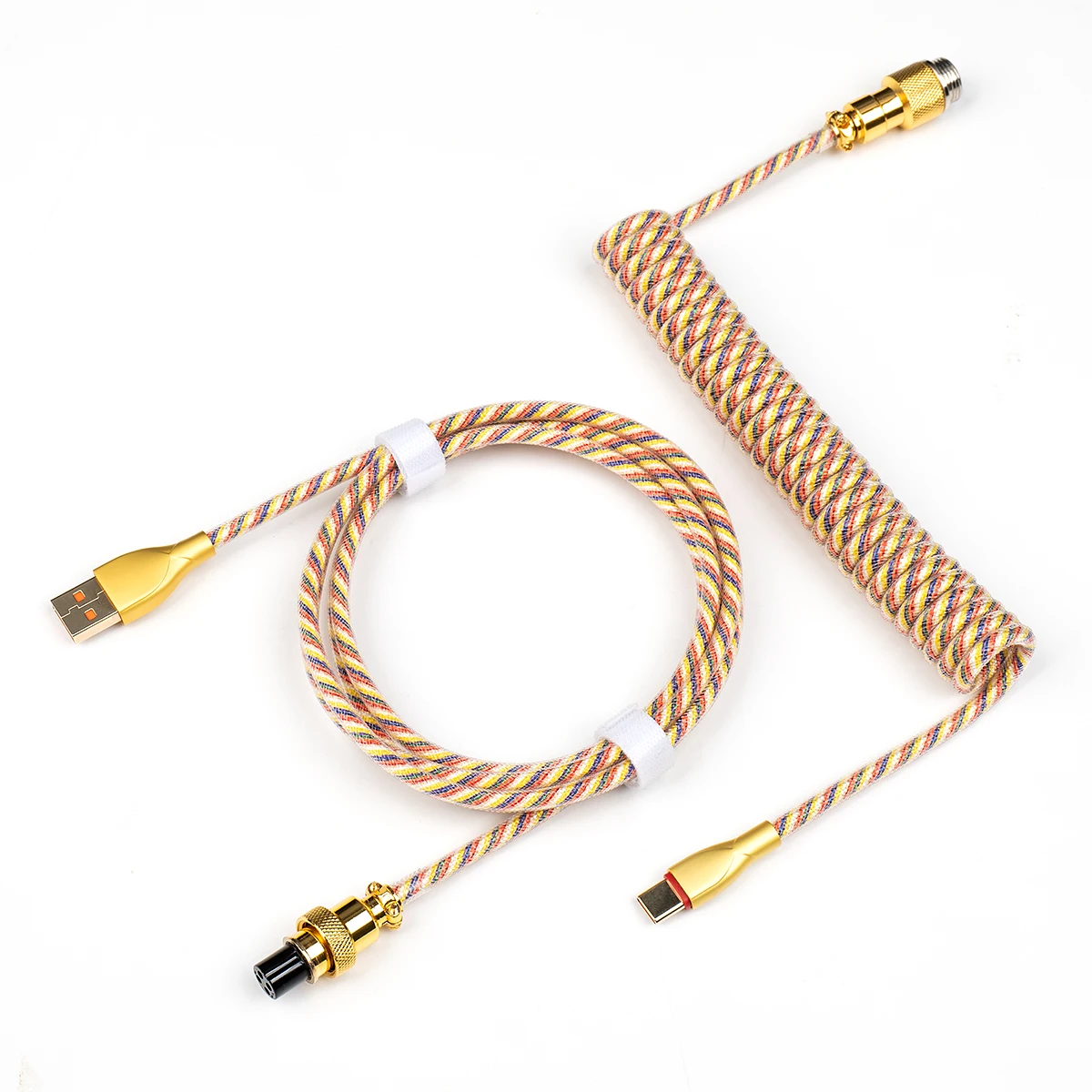 

1.8m Type C USB Cable Mechanical Keyboard Coiled Cable Wire Mechanical Keyboard Aviator Desktop Computer Aviation Connector