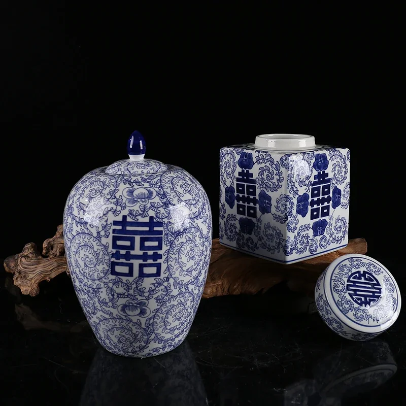 Discounted Ceramic Storage Pot, Jingdezhen Wedding Gift, Traditional Chinese Craft, Elegant Home Decoration, Storage Jar 122