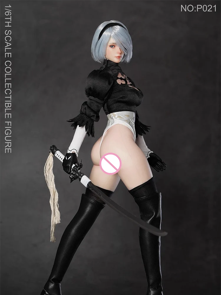 Collectible PLAY TOY P021 1/6 Scale Sexy Humanoid Robot 2B Sister with Moveable Eyes Head For 12