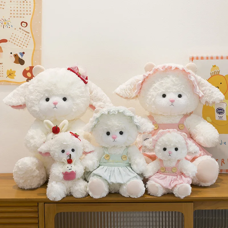 22cm Kawaii Princess Style Sheep Plush Doll, Cuddly Lamb Plushie, Birthday & Valentine Present for Women