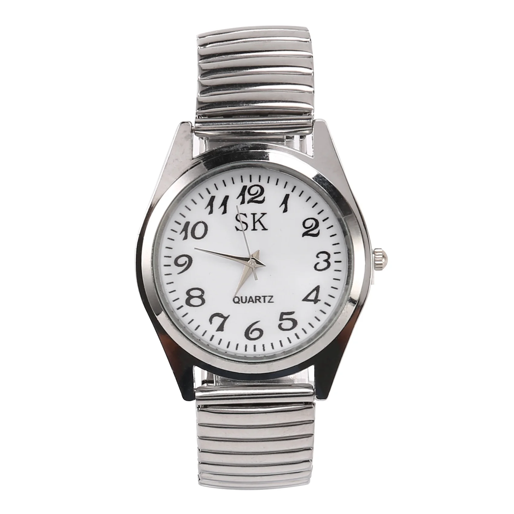 ONCE Big Numbers Stretchy Steel Men Lady Sports Wrist Watch 1.4