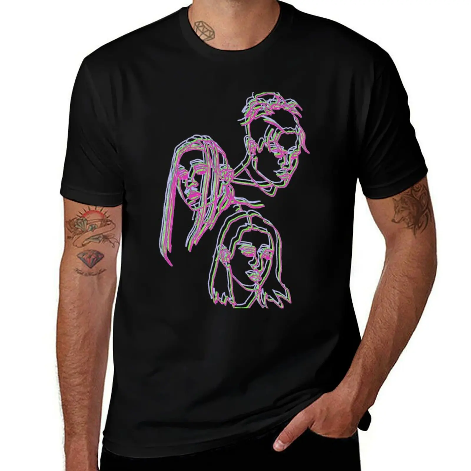 chase atlantic line drawing T-Shirt Casual Loose Daily Wear T-Shirt