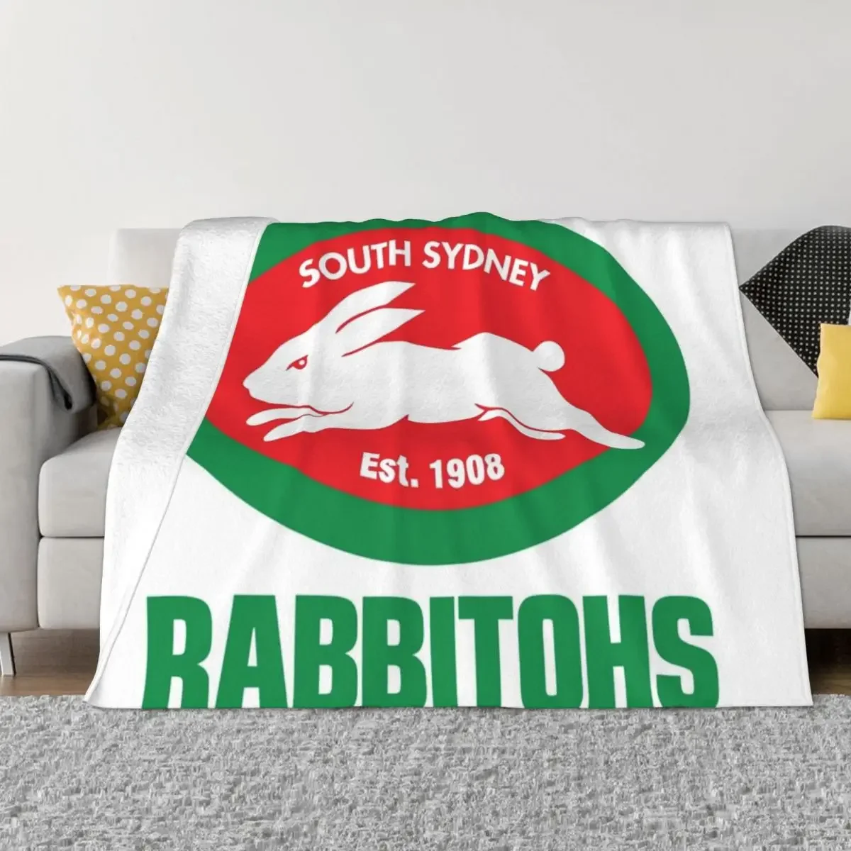 

south-rabbitohs Throw Blanket Decorative Beds blankets and throws Thermals For Travel Personalized Gift Blankets