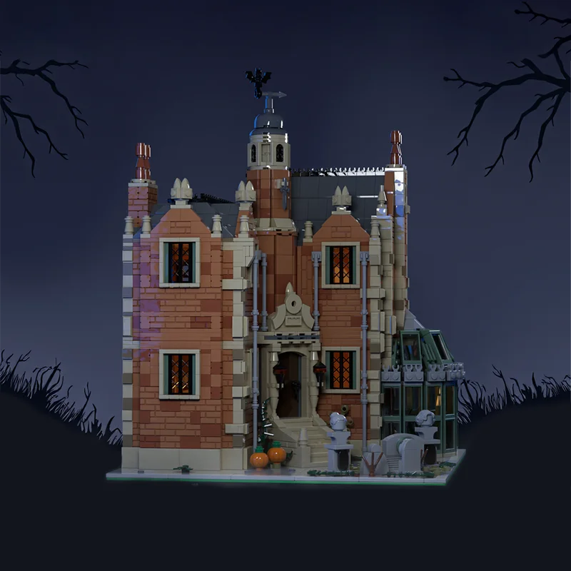 Modular Haunted Mansion Modular MOC Creative street view Model Building Blocks Architecture DIY Assembly Model Toy Gifts