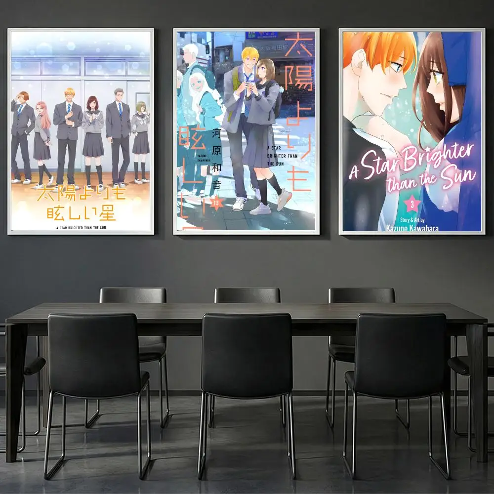A Star Brighter Than the Sun Poster HD Waterproof Self-Adhesive Wall Art with Multi-Scene Compatibility