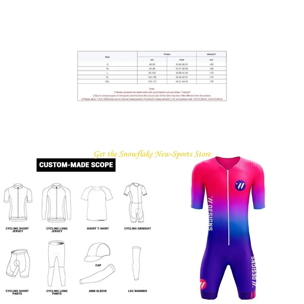 

E56D Men's Professional Triathlons Clothes Short Sleeve Cycling Shockproofed Skinsuits