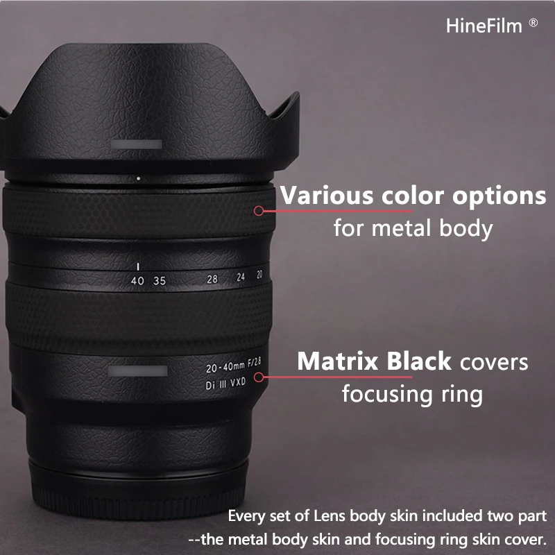 Hinefilm для Tamron 2040 FE, наклейки на объектив с креплением для Tamron 20-40 мм F/2,8 Di III VXD A062, наклейки на объектив, защита 20-40 F2,8