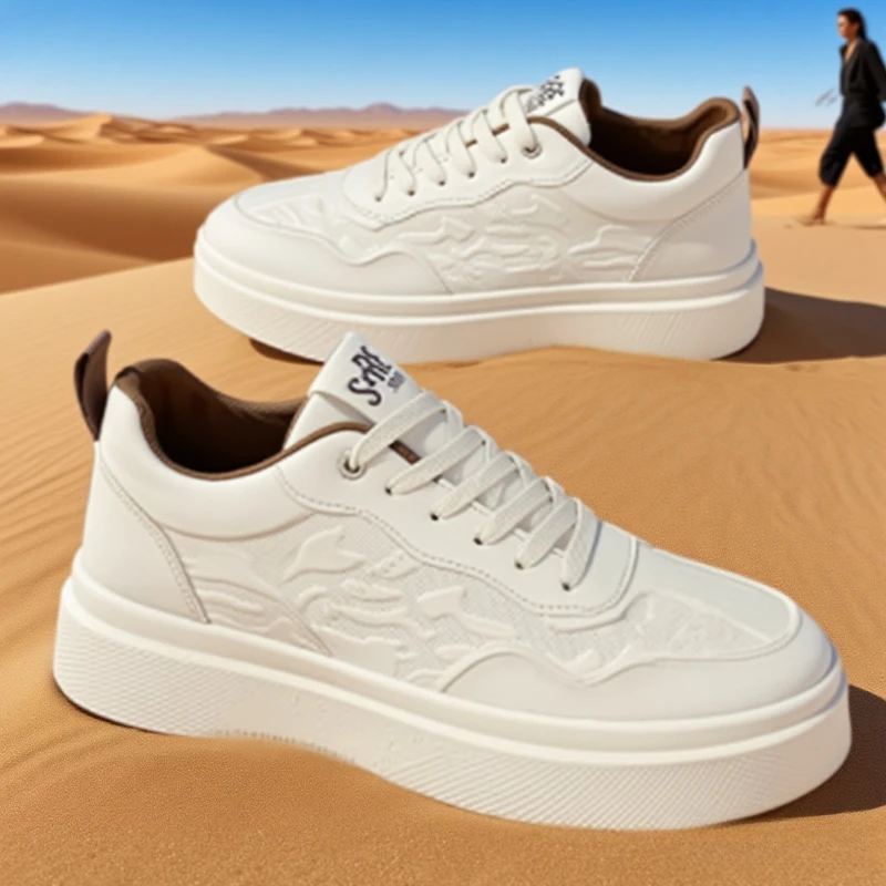 

Leather Men White Sneakers Breathable Skateboarding Shoes Mens Outdoor Walking Running Shoes Couple Casual