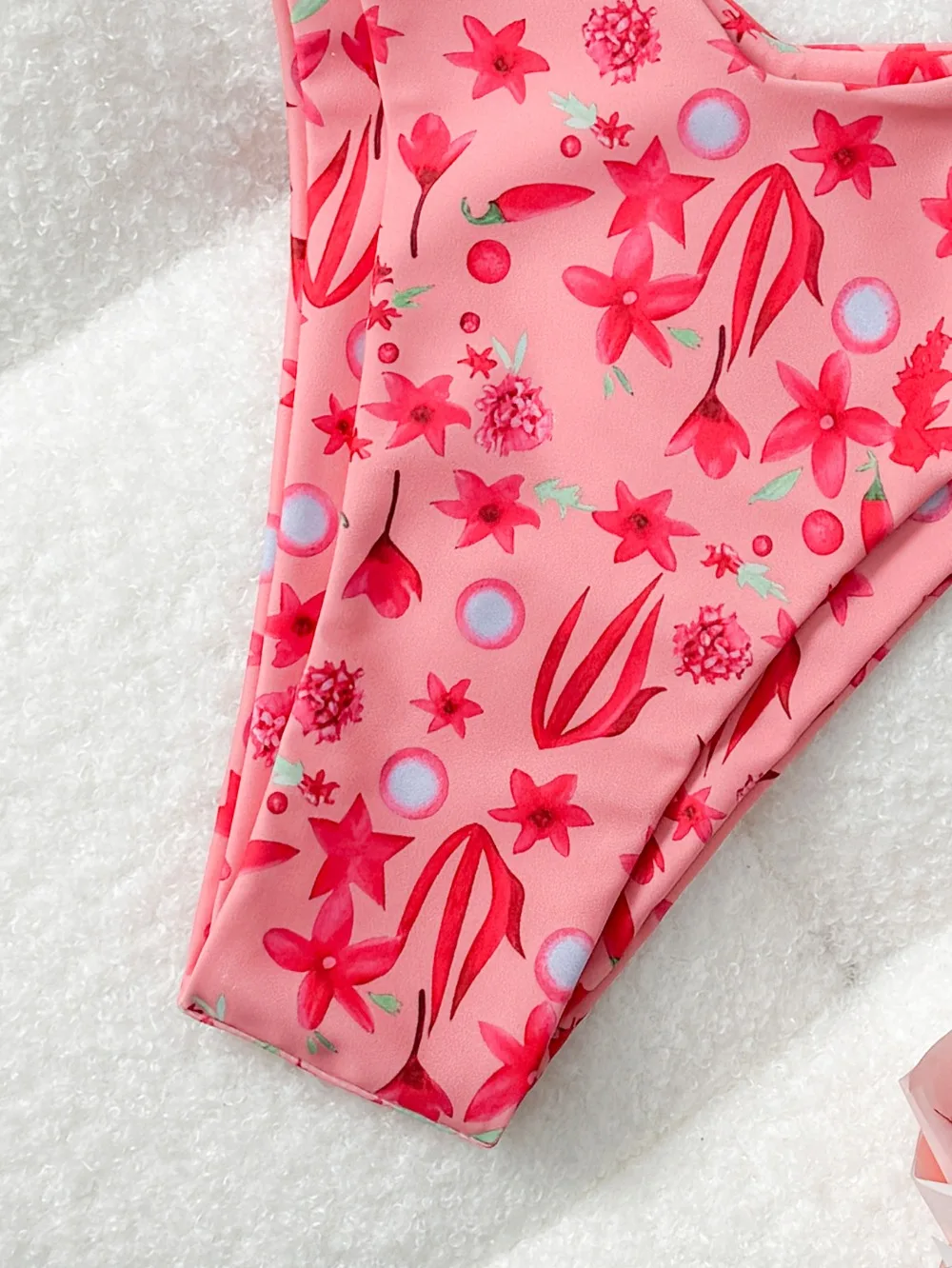 بيكيني زهري 2025 - طقم ملابس سباحة نسائية رافعة للأعلى، جزء سفلي عالي الخصر لقضاء عطلة الشاطئ، بيكيني دي موجر #5