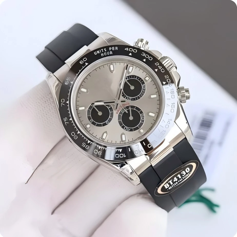 2024 New Luxury Panda Series Fully Automatic Mechanical Stainless Steel Ceramic Ring Waterproof Luminous Steel Band Men\'s Watch