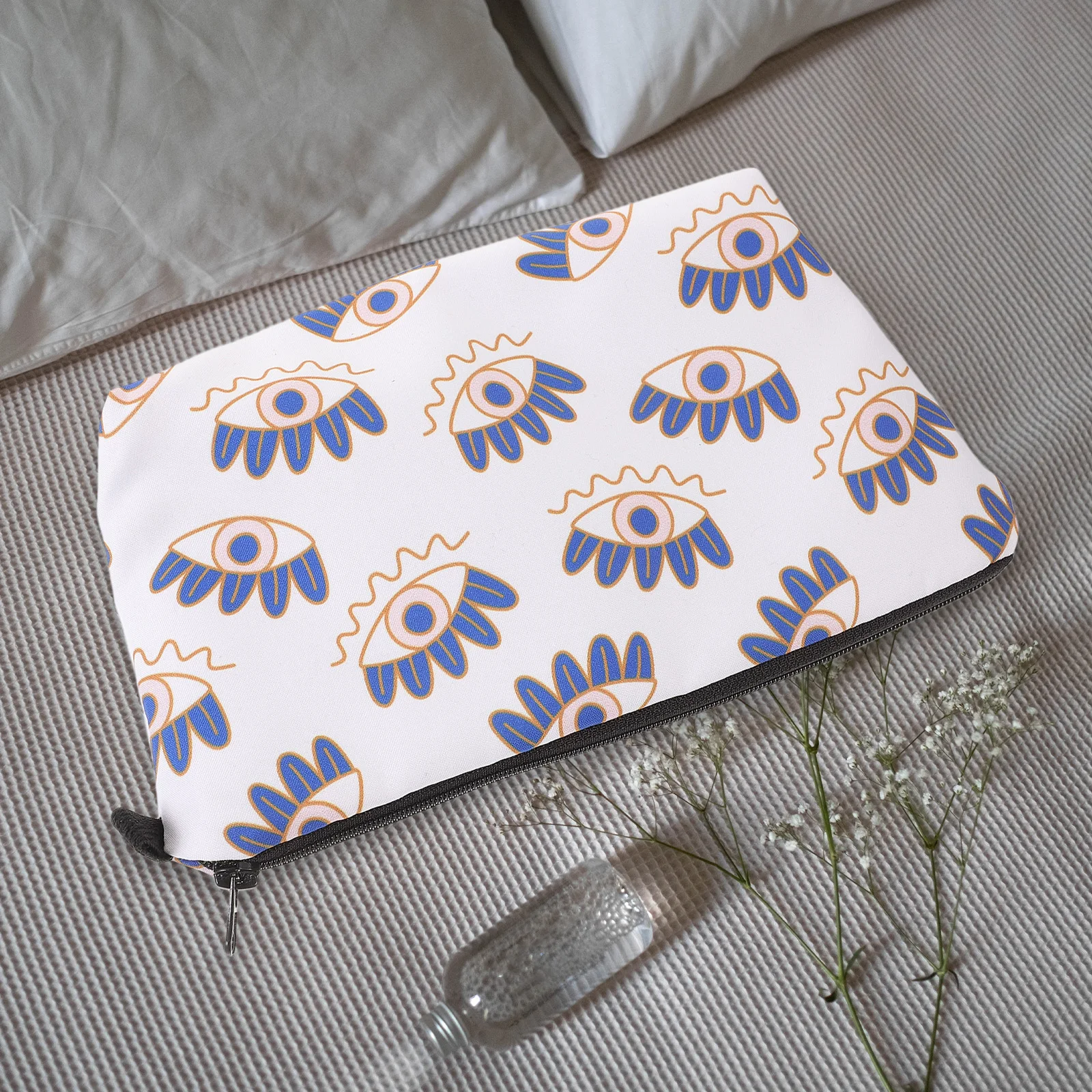 

Waterproof Evil Eye Print Makeup Bag s Polyester Travel ganizer Pouch Coin Zipper Storage Bags For Women