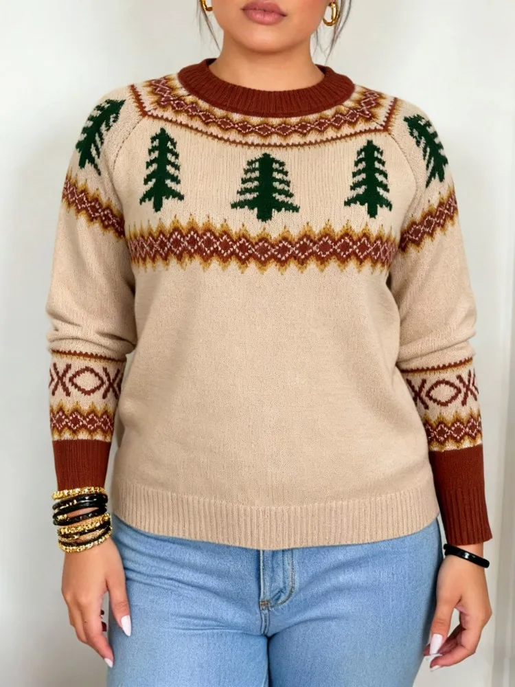 Women's Plus Size L-3XL Casual Knitted Long Sleeve Knitting Sweater Loose T-shirt Sports Outdoor Top Women Clothing Oversized