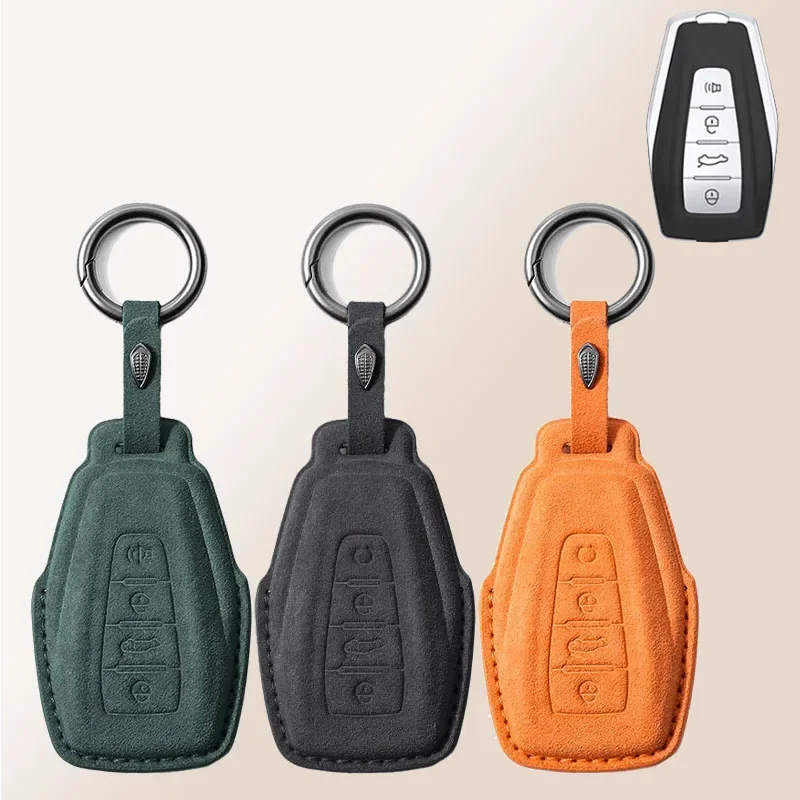 

Turn Fur For Geely Coolray X6 Geometry C Emgrand Global Kulrey Hawk GX7 Okavango Smart Remote Car Key Case Cover Fob Accessories