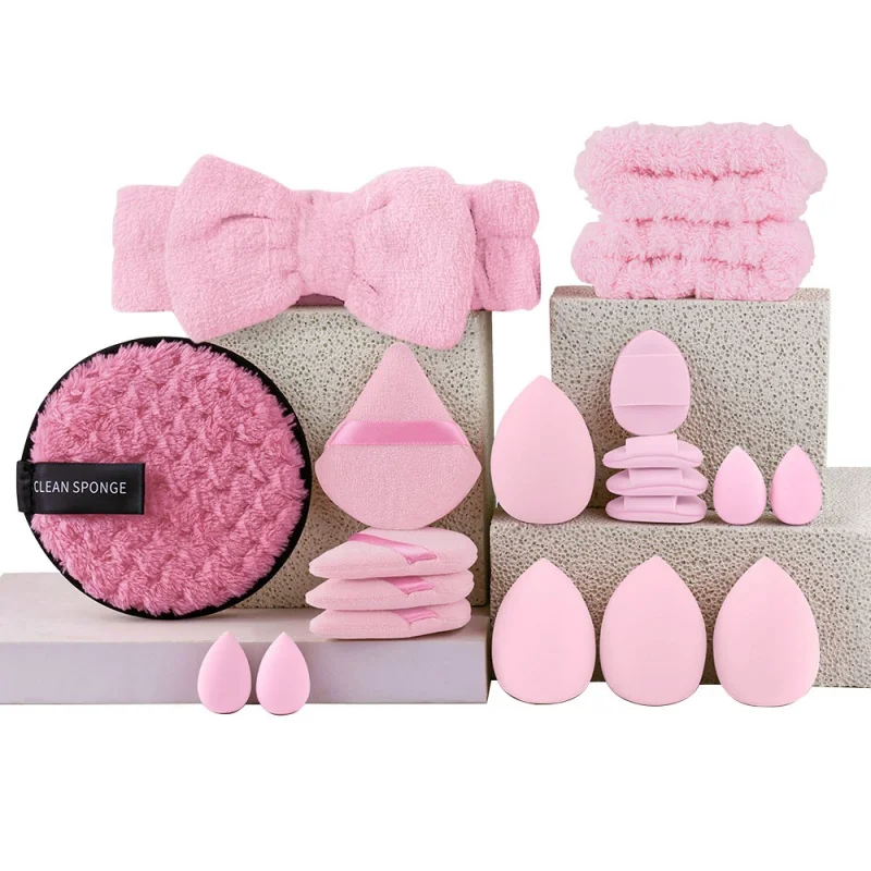 Zestaw gąbek do makijażu dla kobiet, 12/20 sztuk, blender kosmetyczny, gąbeczka do podkładu, puszki do pudru, akcesoria do makijażu, narzędzia kosmetyczne.