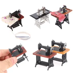 1PC Dollhouse Decor Miniature Furniture Plastic/Wooden Sewing Machine for Doll House Toy Girl Gift Home Mini Decoration Crafts