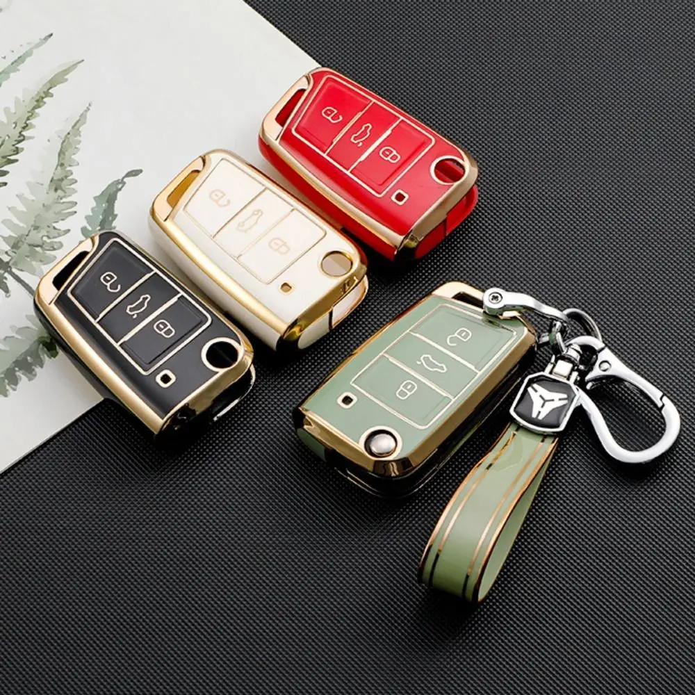 

TPU Remote Key Case For VW/Volkswagen/Golf 7/MK7/Tiguan/MK2/SEAT/Ateca/Leon/FR 2/Ibiza/Skoda/Octavia Car Key Case Car Accessory