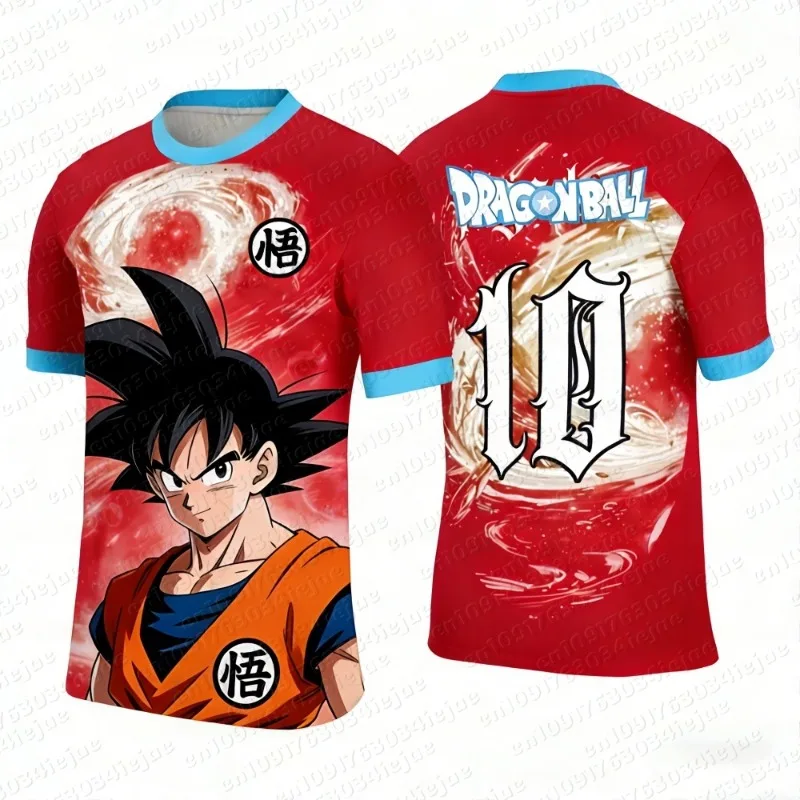 2026 Sommer Dragon Ball Goku T-Shirt Kurzarm-Trikot Herren Anime 3D-Druck T-Shirt Kurzarm Herren Kinder T-Shirt