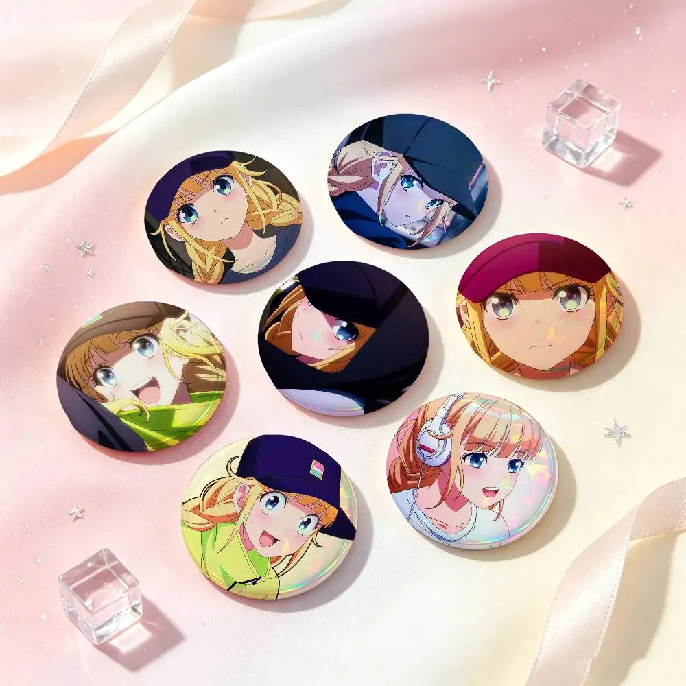 Eiko Tsukimi Anime Figure Badges 25 32 44 58 75 Mm Round Cosplay Pin Bag Decor Fans Collect Friends Gifts Brooch Souvenir
