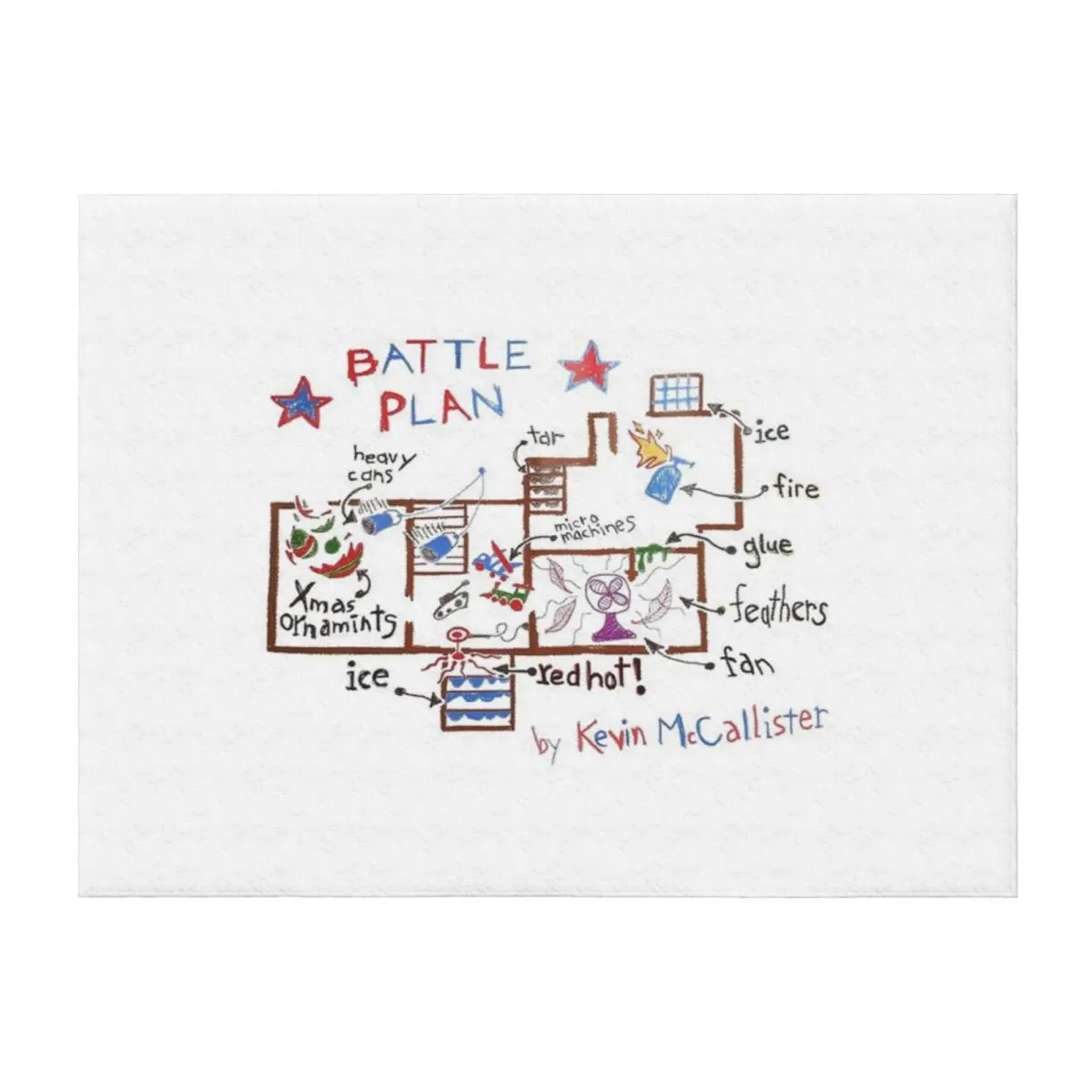 

Home Alone Kevin's Battle Plan Throw Blanket warm winter Cute Fashion Sofas Luxury St Blankets