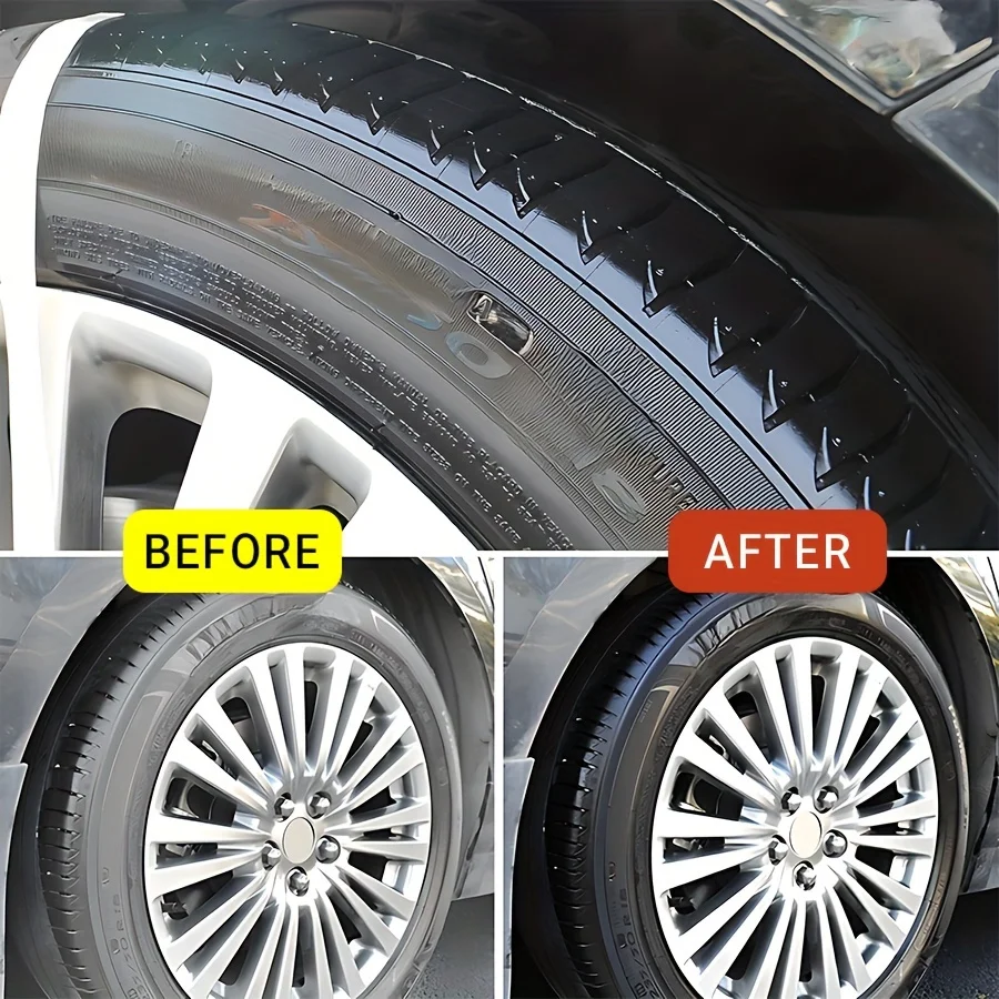 Black Universal Car Wax Paste: Dashboard Nano Crystal Coating, Interior Shine, Tire Protection and Oxidation Removal image 4