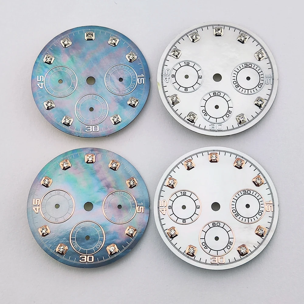 29mm Watch Dial vk63 Dial Watch Face Customizable logo Watch Parts Case Quartz Watch VK63 movement