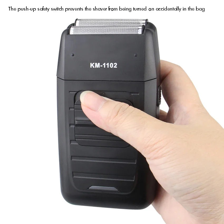 フォイルシェーバー、男性用電気かみそり、精密トリマー付き電気シェーバー、充電式、ウェット & ドライ、トラベルバッグ付き、ブラック