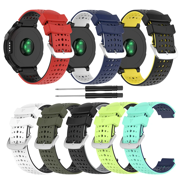 

Two-color Silicone Strap for Garmin Forerunner 220 230 235 620 630 735XT Wristband Replacement Bracelet Bands