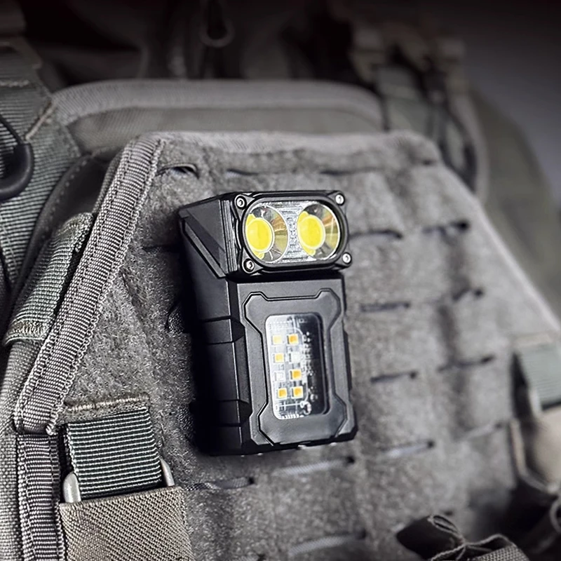 Multi Functional Tactical Work Light Molle Tactical Vest LED Small Light Illumination Warning Outdoor Bag Mounted Flashlight