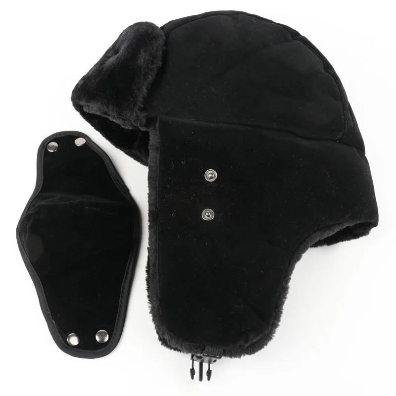 Ushanka-Sombrero de piel ruso para hombre y mujer, gorro de Cazador del ejército soviético, Trooper, orejera, Ushanka, esquimal, bombardero ruso