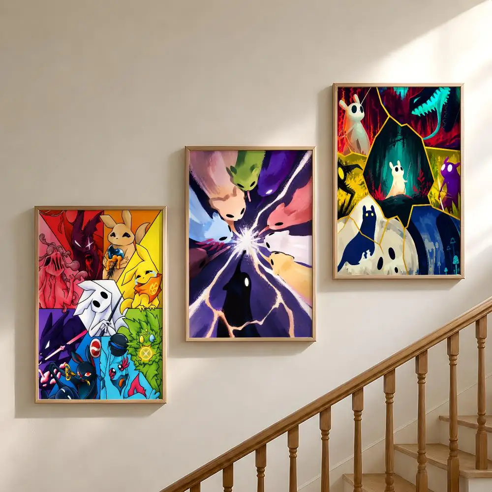 Game Rain World RW Slugcat Survivor Poster Waterproof HD Modern Peel And Stick Wall Decor Bedroom Living Room Dorm Office