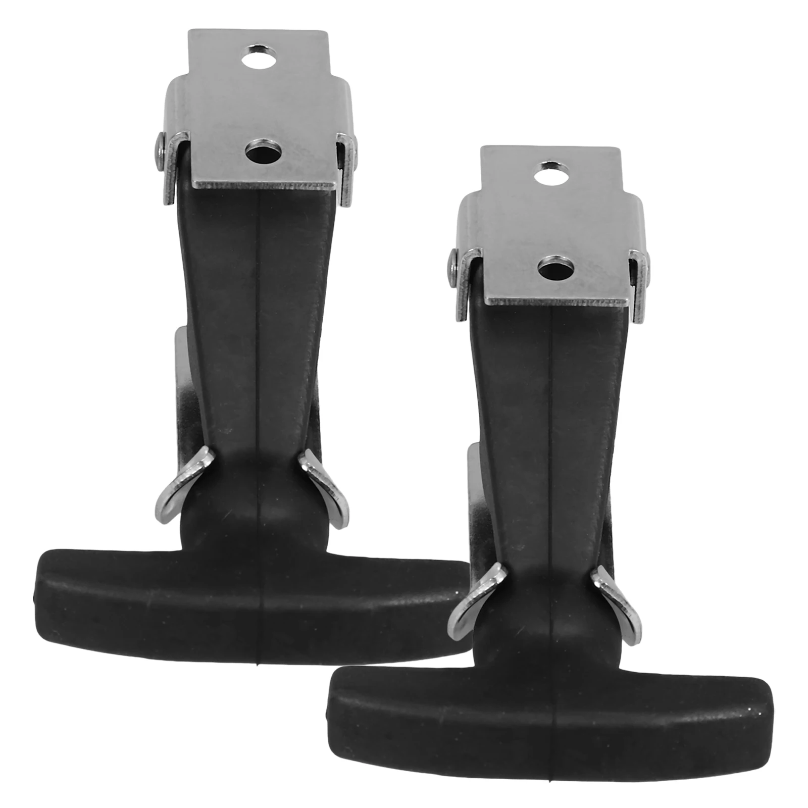 

2Pcs Hood Latch Rubber T Handle Replacement Flexible Car Catches Toolbox Locks Stainless Steel Hatch Latches Engine Covers