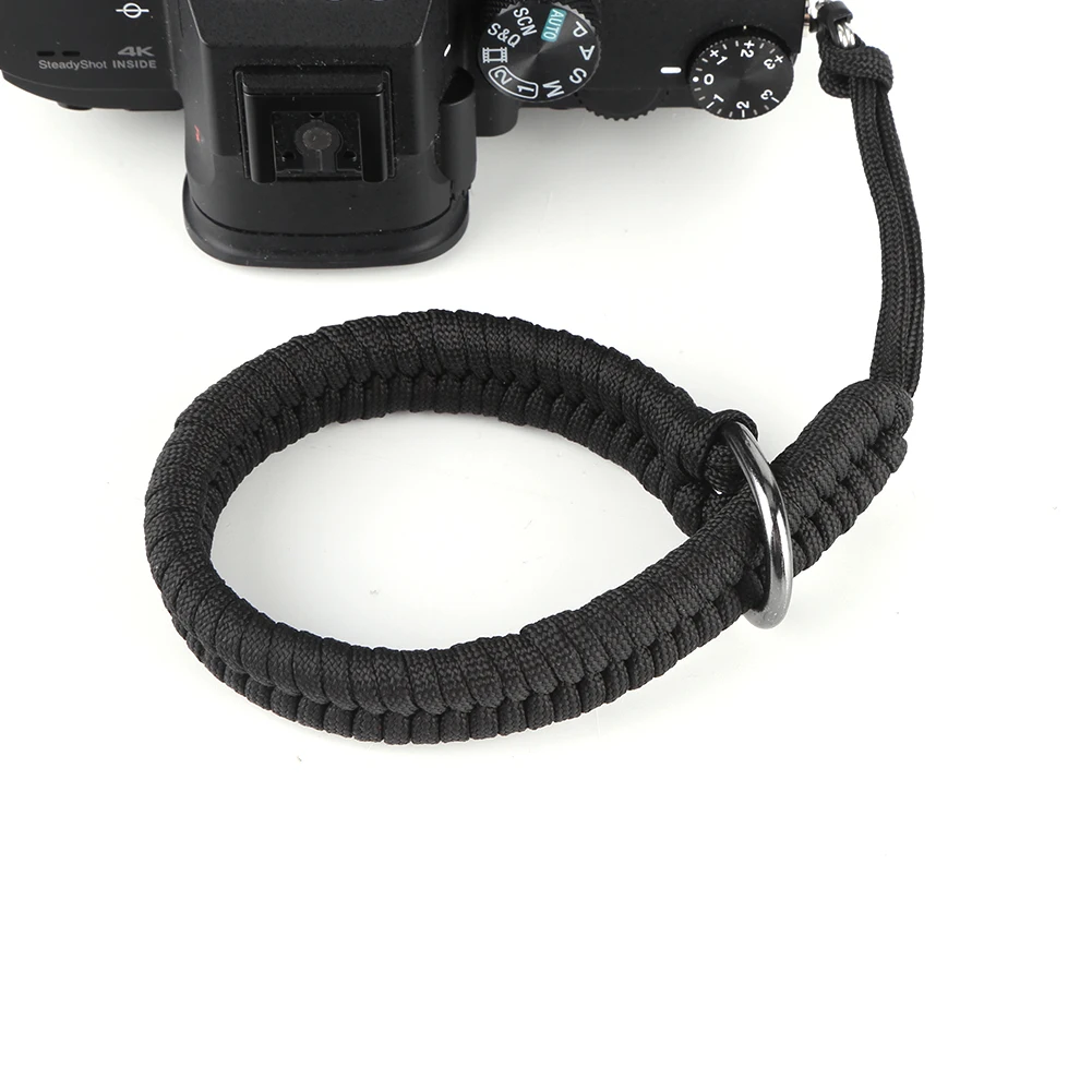 Ręcznie Robiona Tkana Smycz na Nadgarstek z Szybkozłączką, Regulowany Pasek Bezpieczeństwa do Aparatu z Bezpieczniejszym Złączem do Aparatów DSLR i Bezlusterkowych